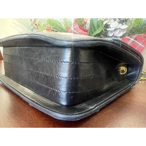 CHANEL CC Lambskin Black Gold Patent Leather Chocolate Bar Flap Bag Chain - Picture 5 of 16